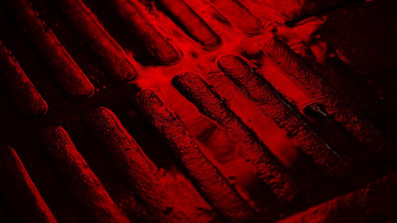 tile, moisture, red, relief, dark, 4k