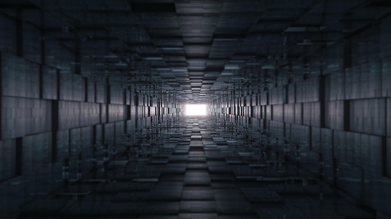 digital art, artwork, tunnel, abstract, 3D Abstract, texture, cube, geometry, lines