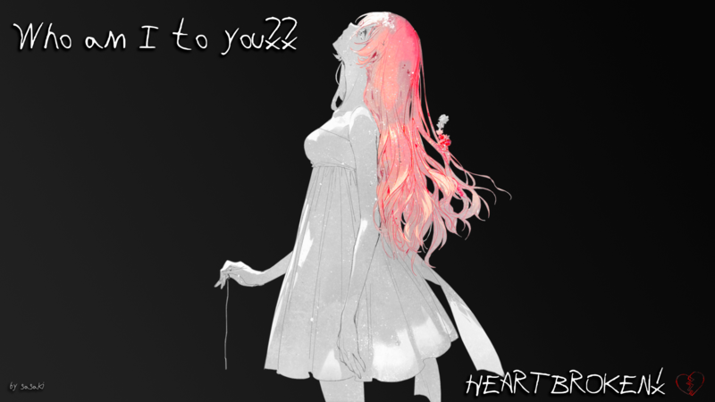 anime girls, sad, anime, broken, pink