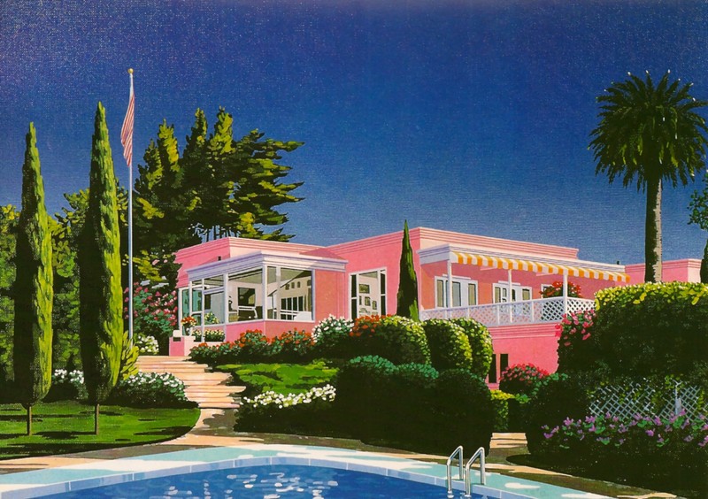 painting, Retrowave, 1980s, Hiroshi Nagai