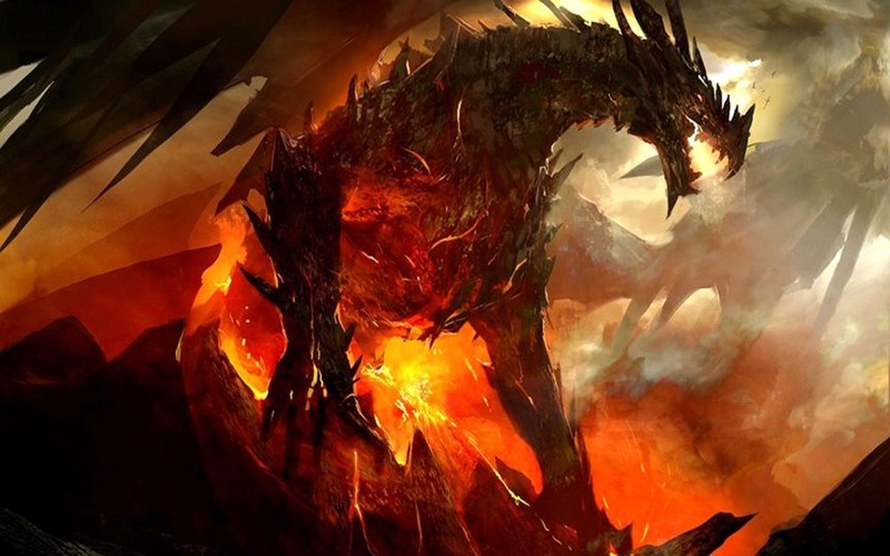 digital art, fan art, Shingeki no Bahamut, Bahamut (Shingeki no Bahamut), dragon, artwork, Fantasia