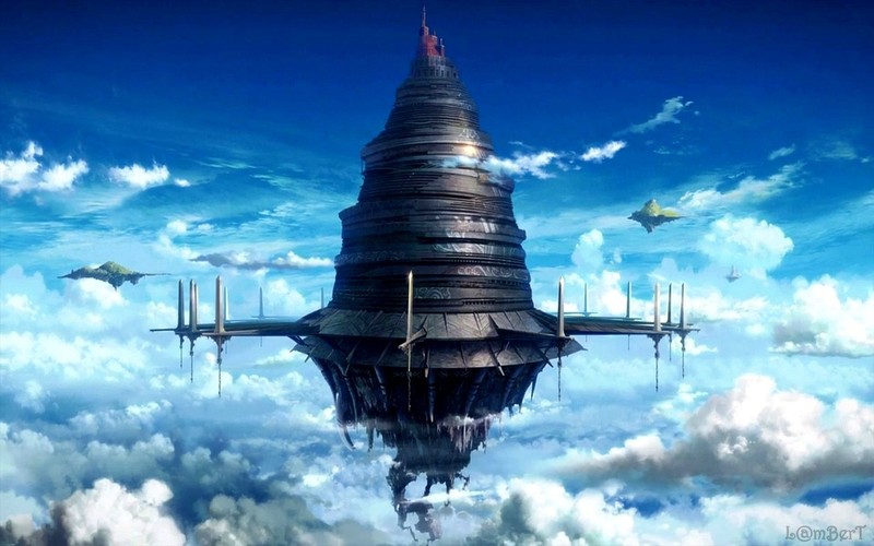 digital art, Sword Art Online, clouds, Fantasia