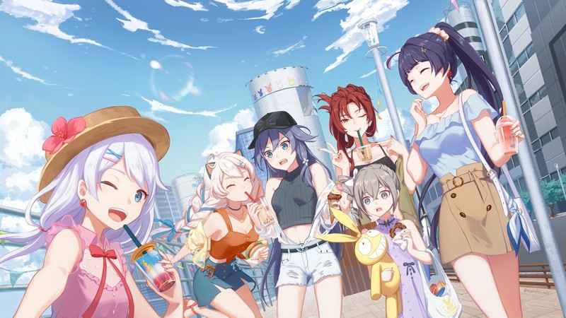 Honkai Impact 3rd, Kiana Kaslana, Murata Himeko, anime girls, Raiden Mei, Bronya Zaychik