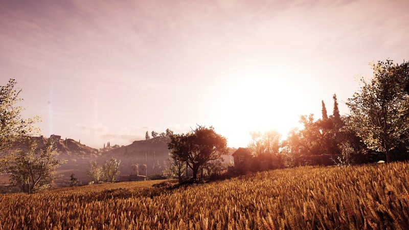 Assassins Creed: Odyssey, screen shot, Video Game Landscape, sunset