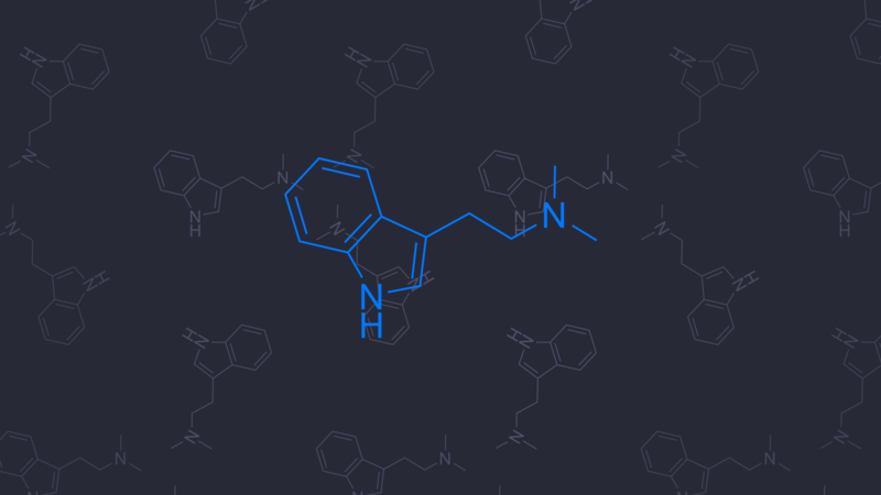 drugs, chemistry, molecular models, psychedelic, minimalism, colorful, dimethyltryptamine