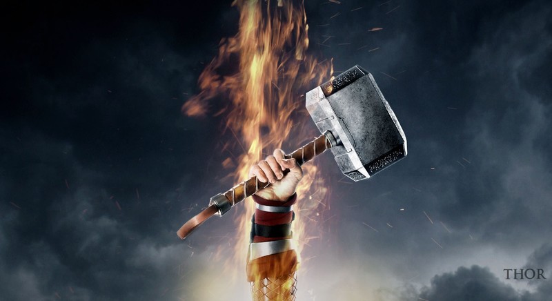 Thor, Thor 2: The Dark World, Thor : Ragnarok, Avengers Endgame, Avengers: Infinity war, Avengers: Age of Ultron, science fiction, movie characters, Mjolnir, lightning