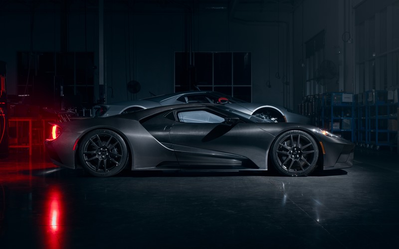 Ford GT, Ford, supercars, side view, gray cars, grey cars