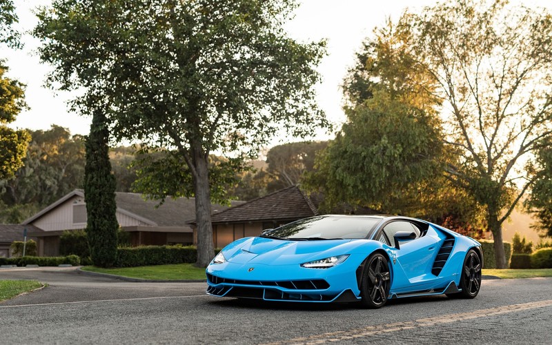 Lamborghini Centenario, Lamborghini, supercars, blue