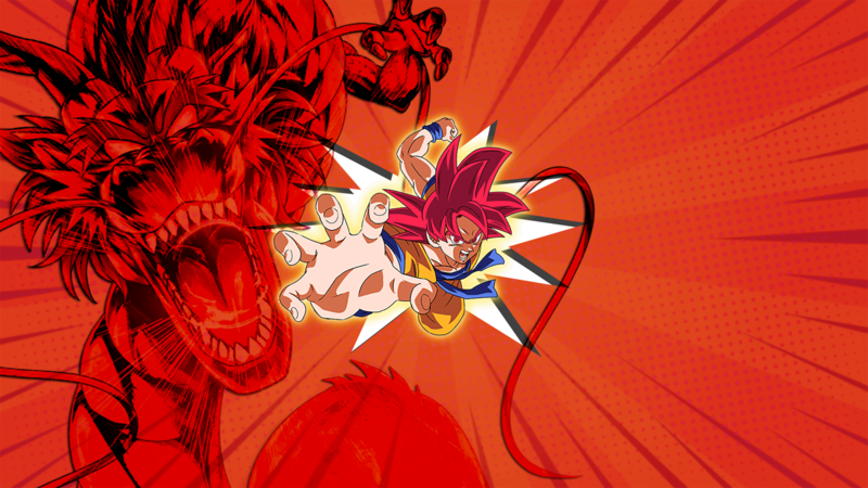 Son Goku, Dragon Ball Super, Super Saiyan God, Dragon Ball Z, Dragon ball Z Dokkan Battle