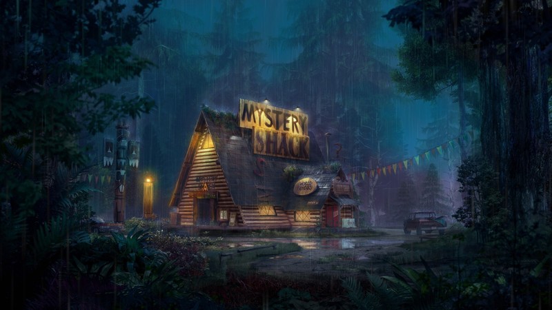 Gravity Falls, Mystery, cartoon, TV, forest