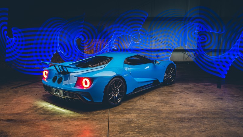 Ford, Ford GT 2017, Ford GT, Ford GT Riviera Blue, blue, supercars