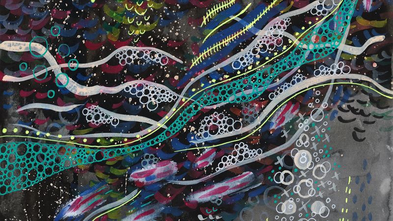 watercolor, patterns, spots, lines, colorful, 4k