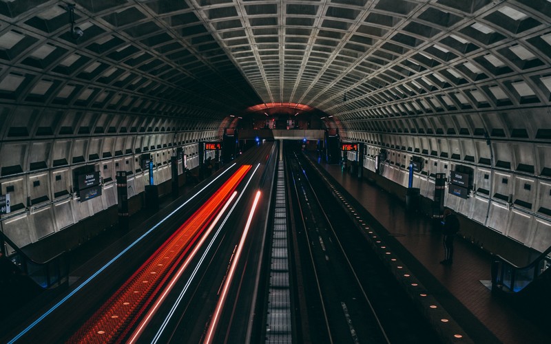 railroad track, train station, Washington, D.C., metro, subway, Smithsonian