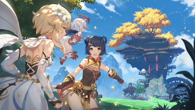 Genshin Impact, anime, Raijuu Bakanara, video game art