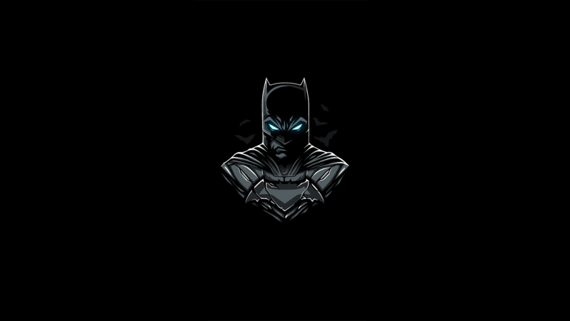 Batman, minimalism, black background