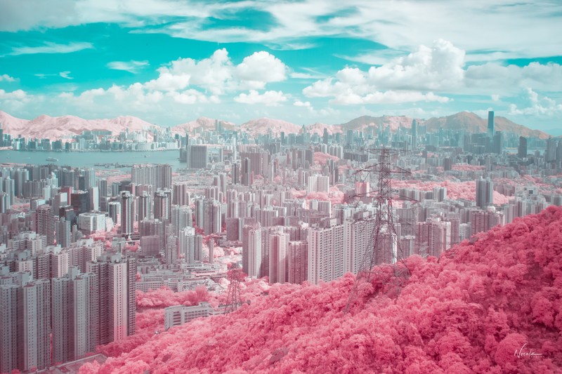 watermarked, city, Hong Kong