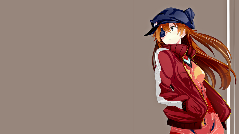 Asuka Langley Shikinami, redhead, Neon Genesis Evangelion, plugsuit, anime girls, red jackets, eye patch