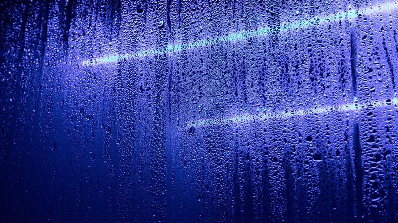 drops, glass, moisture, purple, 4k