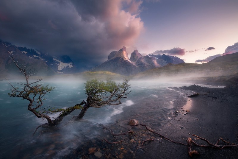Patagonia, nature, water, landscape, mountains