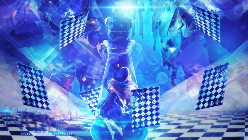 anime, No Game No Life, anime girls, chess, digital art, Shiro (No Game No Life), dress