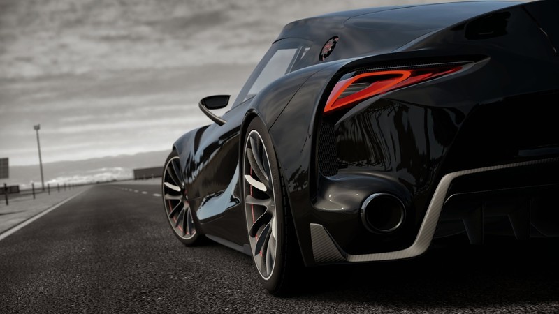 black, car, Toyota, Toyota FT-1, model