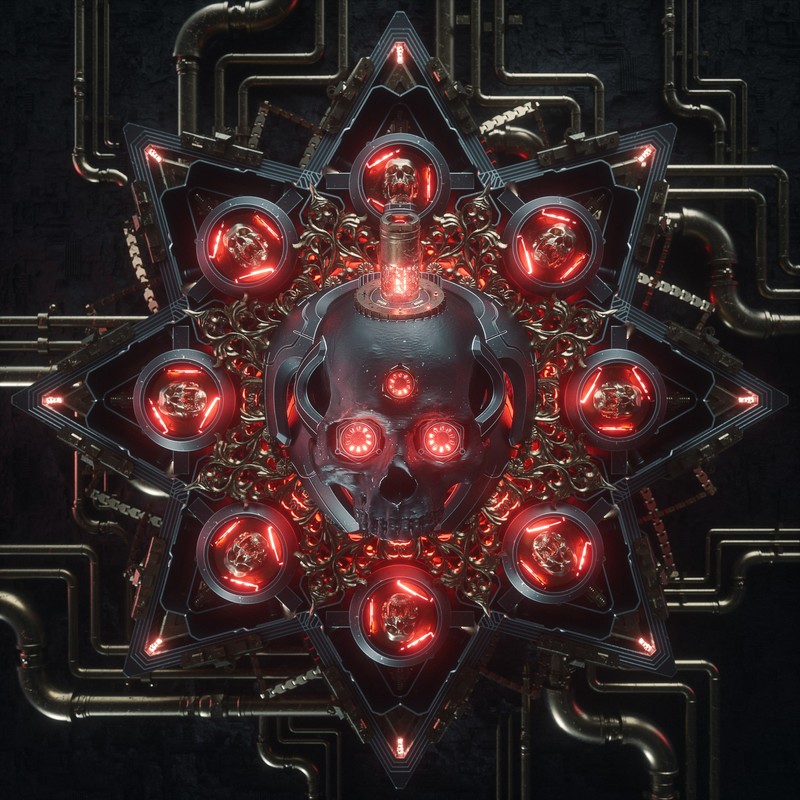 billelis, dark, religion, death, skull, red