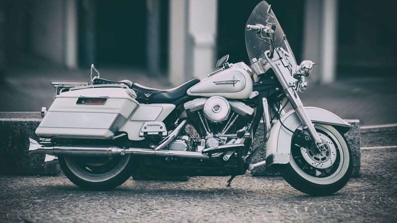 harley-davidson, motorcycle, bike, side view, wheel, 4k