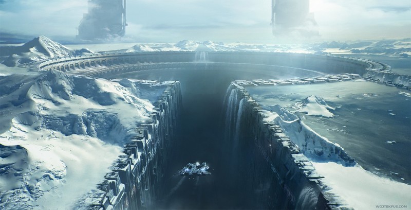 artwork, Wojtek Fus, science fiction, digital art, ice