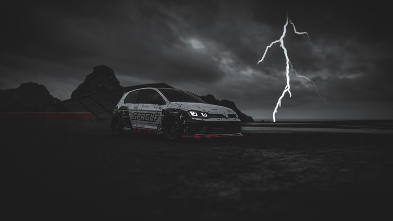 Forza Horizon 4, video games, car, Volkswagen Golf, Volkswagen, Volkswagen Golf mk7
