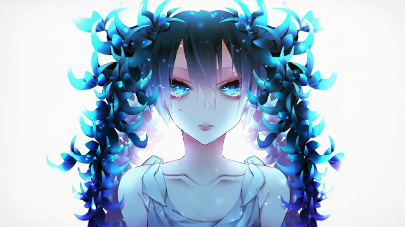 Hatsune Miku, anime, anime girls, long hair, white background, face, Vocaloid