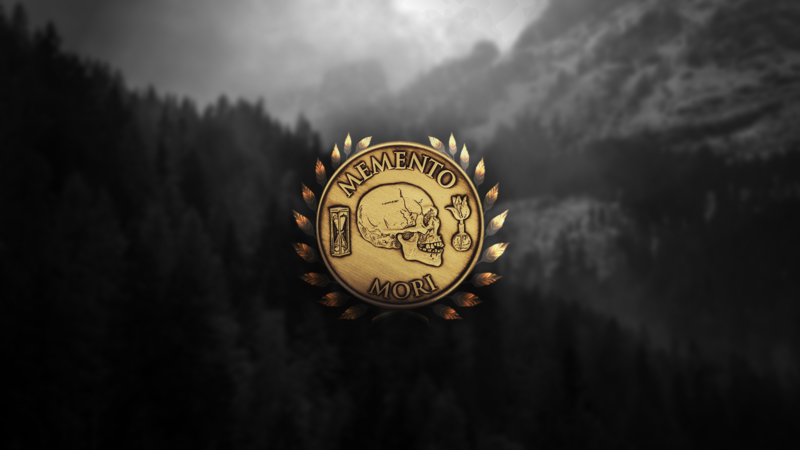 Memento Mori, coin, gold, monochrome, forest