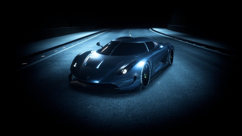 Need for Speed, need for speed payback, Koenigsegg, Regera, night, vehicle, car, black, cyan