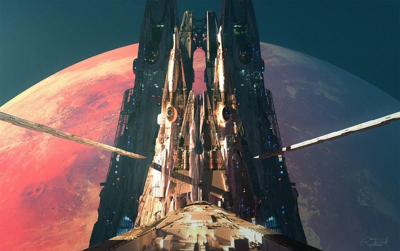 Raphael Lacoste, artwork, science fiction