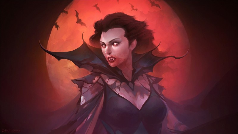 vampires, fantasy art, fantasy girl, artwork