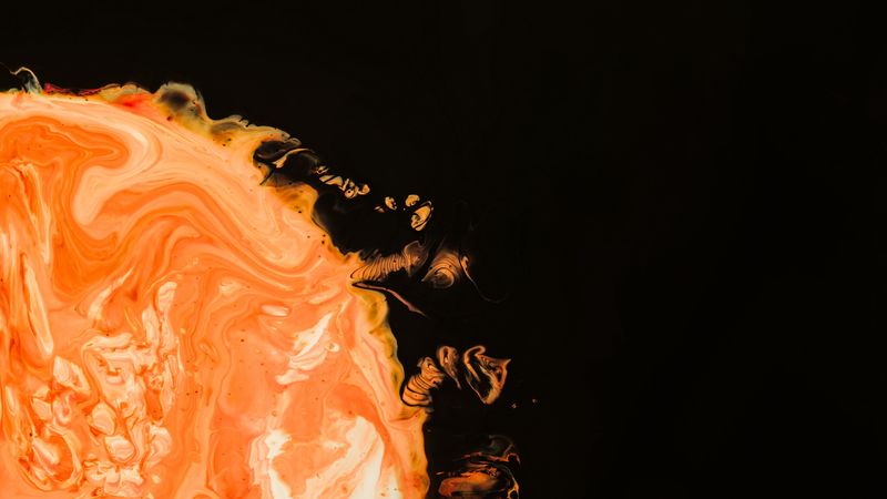 paint, spots, orange, stains, 4k