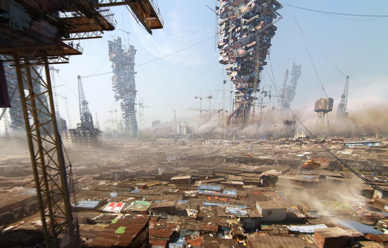 artwork, tower, Tamas Medve, city