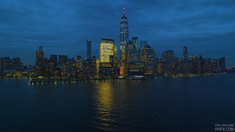 New York City, lights, sea, building, sky, skyscape, skyscraper
