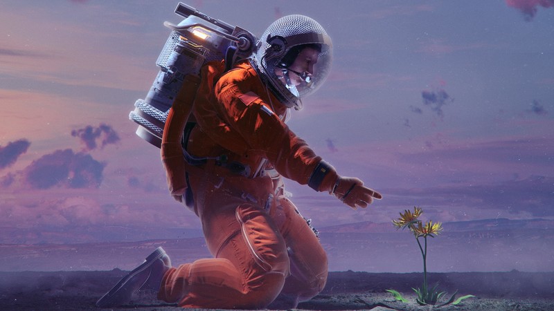 astronaut, space, artwork, digital art