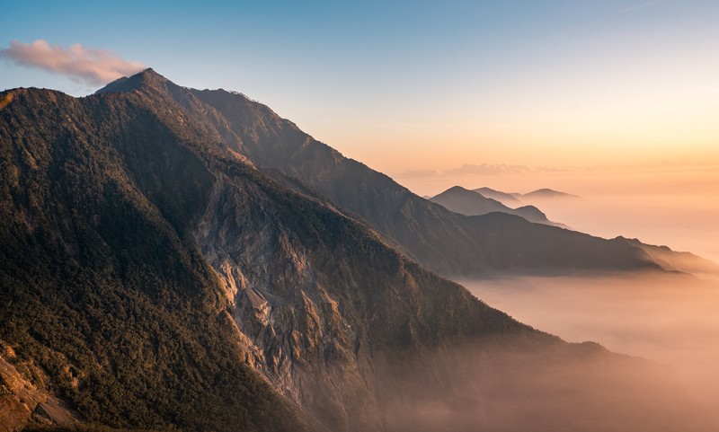 mist, mountains, landscape