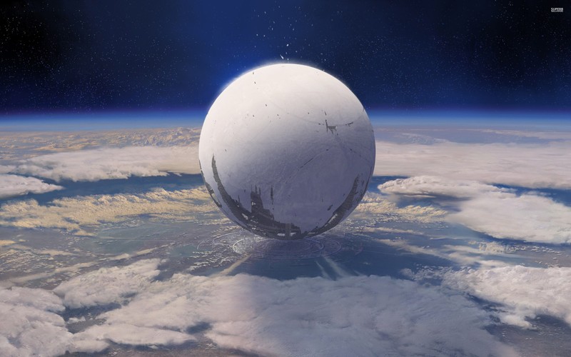 video games, Destiny 2 (video game), the traveler, Earth, science fiction, space