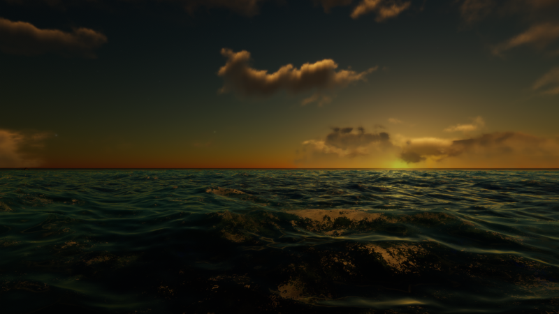 subnautica, ocean view, video game art