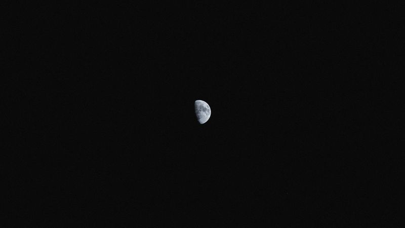 moon, full moon, sky, night, satellite, dark, 4k