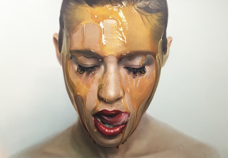 Mike Dargas, artwork, painting, realistic, face, women