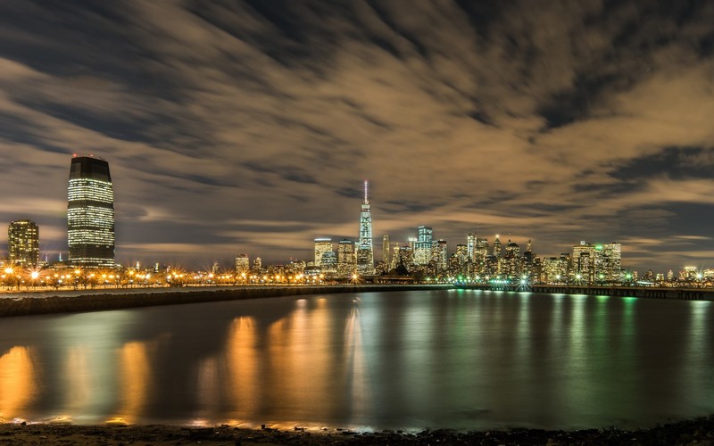Manhattan, city, New York City, architecture, night