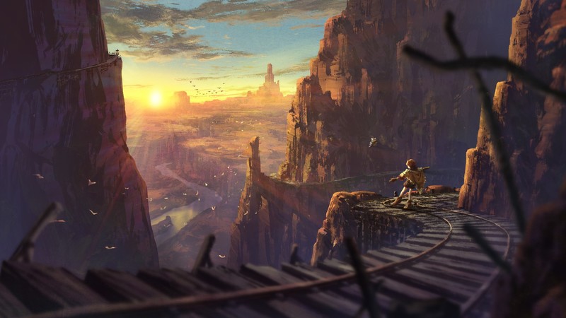 anime, 2D, artwork, digital art, landscape