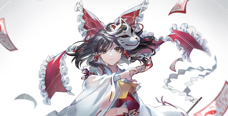 anime, anime girls, digital art, artwork, 2D, portrait, Touhou, Hakurei Reimu