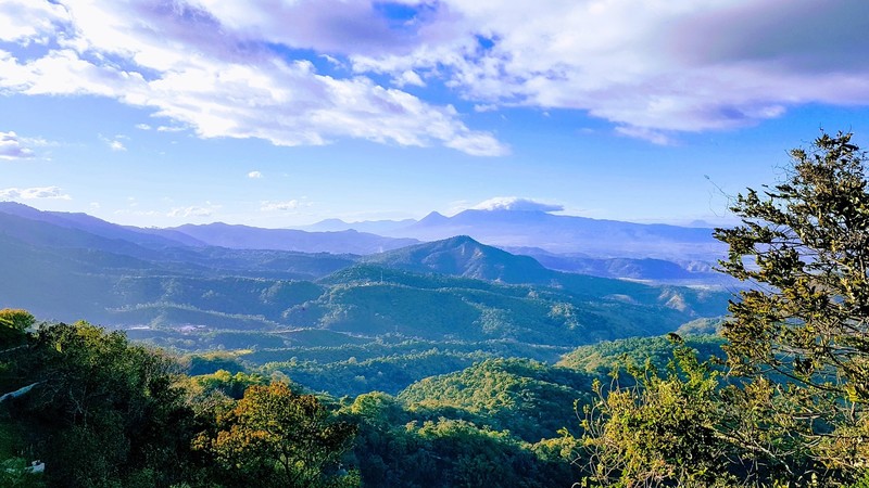 landscape, clouds, sky, nature, mountains, trees, forest, tropical, far view, horizon, El Salvador