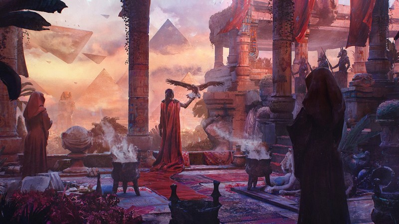 digital art, painting, artwork, ancient, Egypt, pyramid