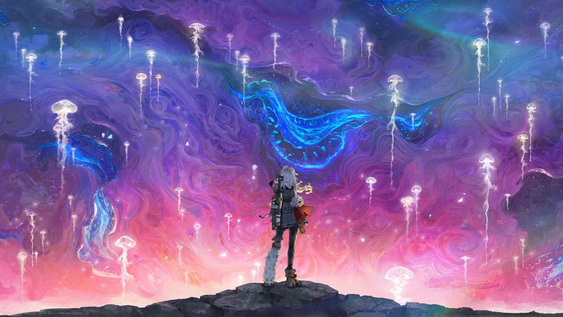 video games, Nostos, video game art, digital art, colorful, watermarked