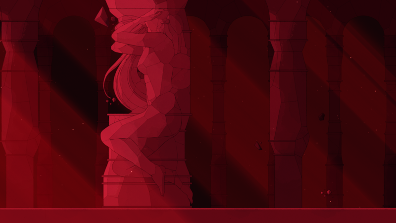 Gris (Video Game), video games, screen shot, sadness, red
